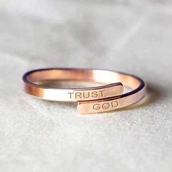 Bague double rang dévotion