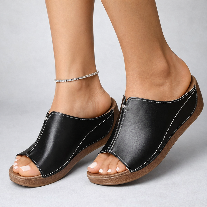 Claire Toronto™ | Leather Platform Sandals