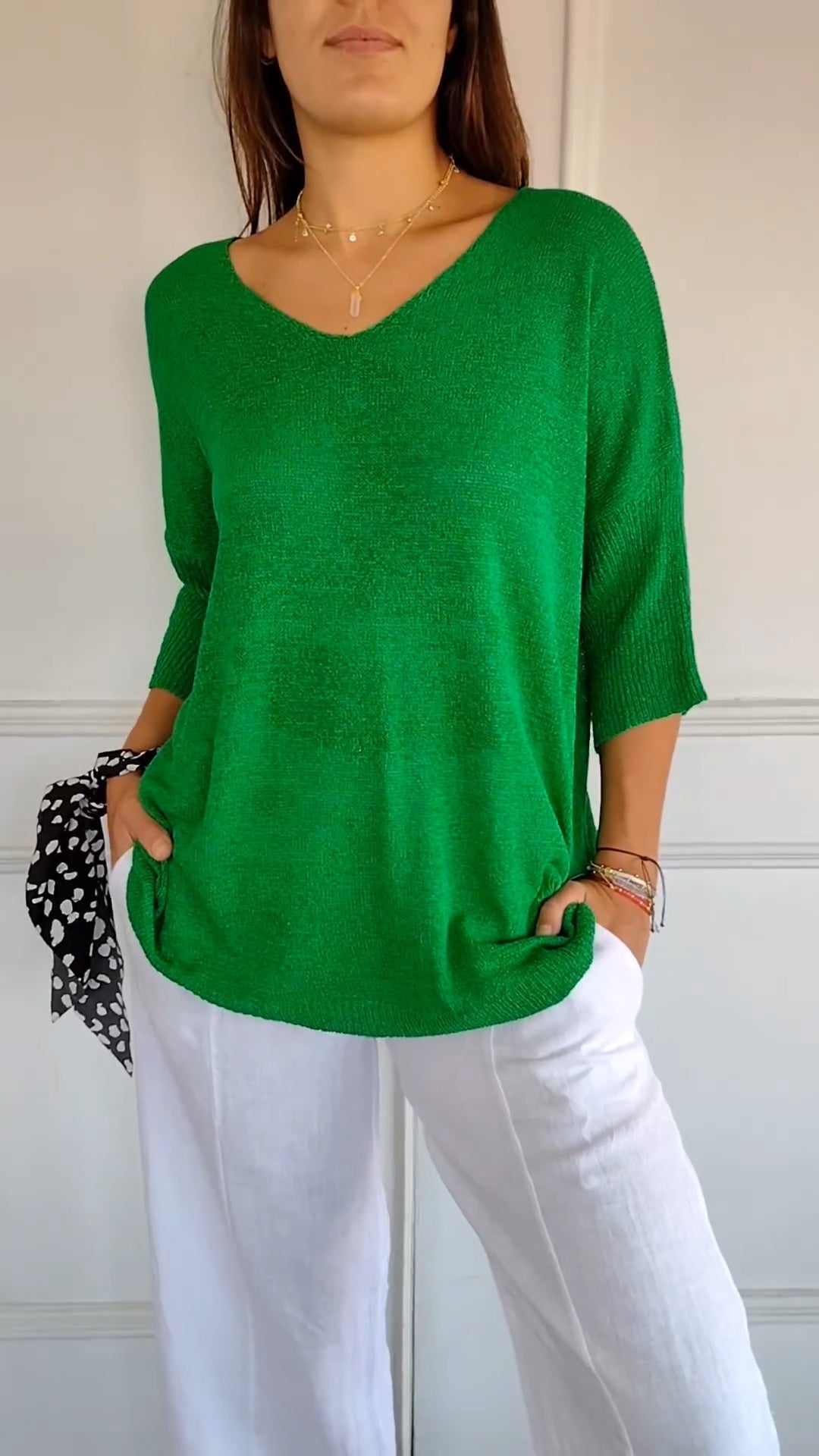 LAUREN™ - Top Casual de Decote em V