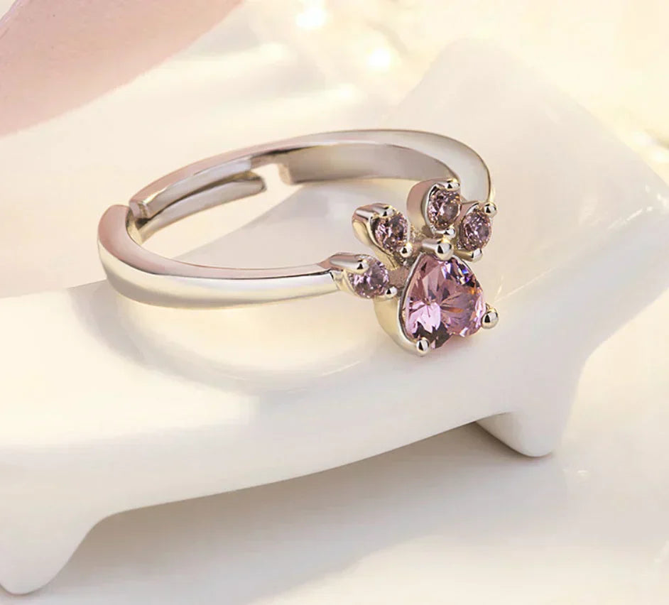 Arbour – 4-Piece Jewelry Set with Paw and Heart Zirconia Details
