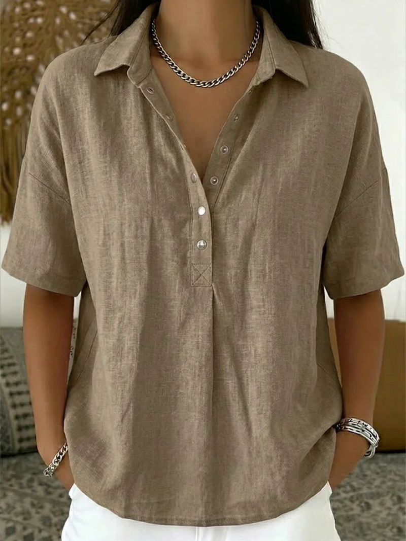 Patricia | Collared Button Blouse