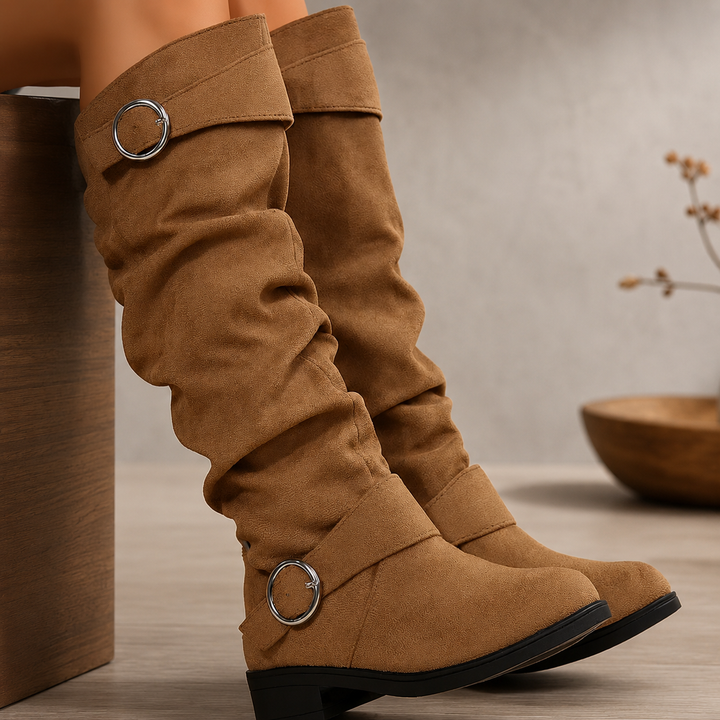 Maya™ | Suede Buckle Boots