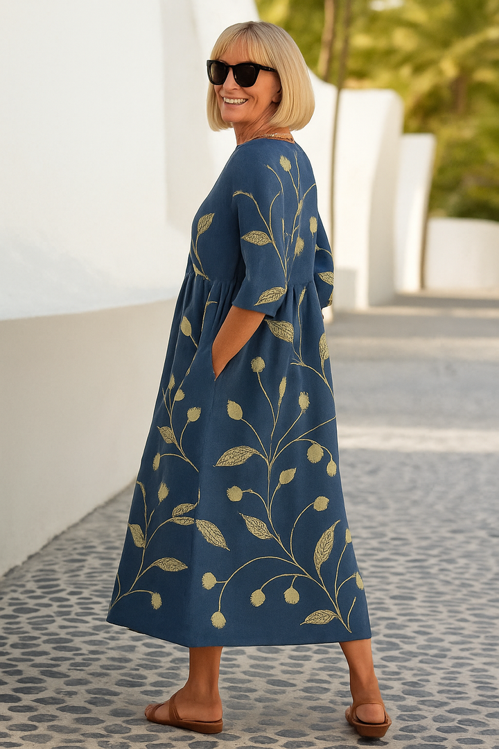 Eliza™ | Vestido Midi Descontraído