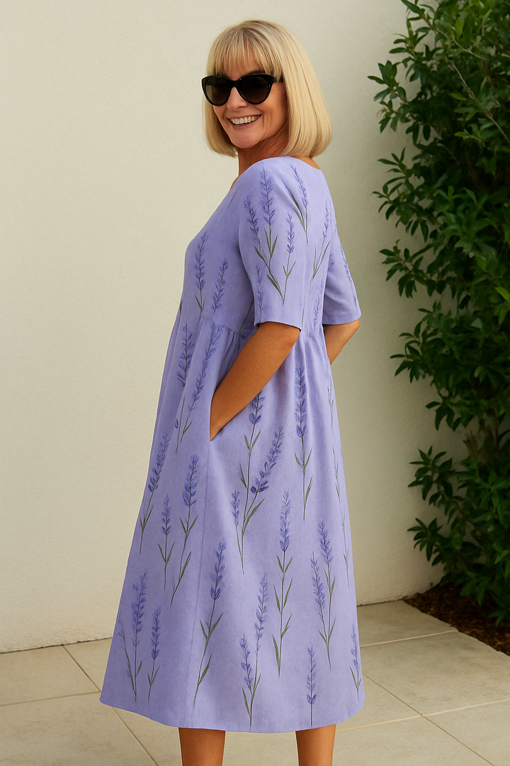 Eliza™ | Vestido Midi Descontraído