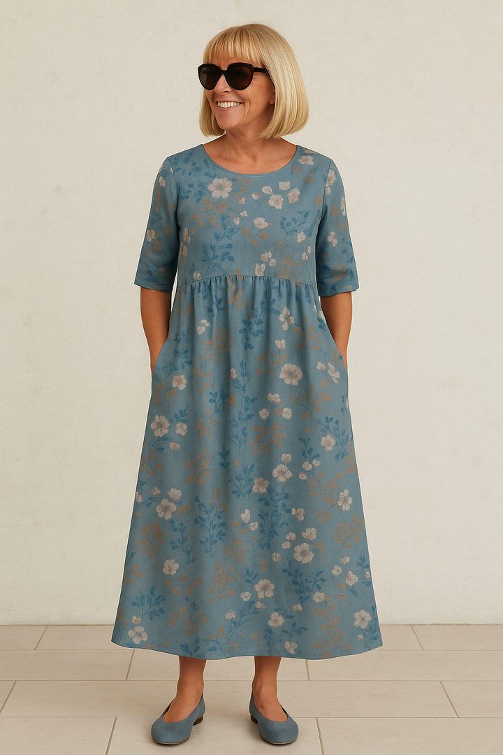 Eliza™ | Vestido Midi Descontraído
