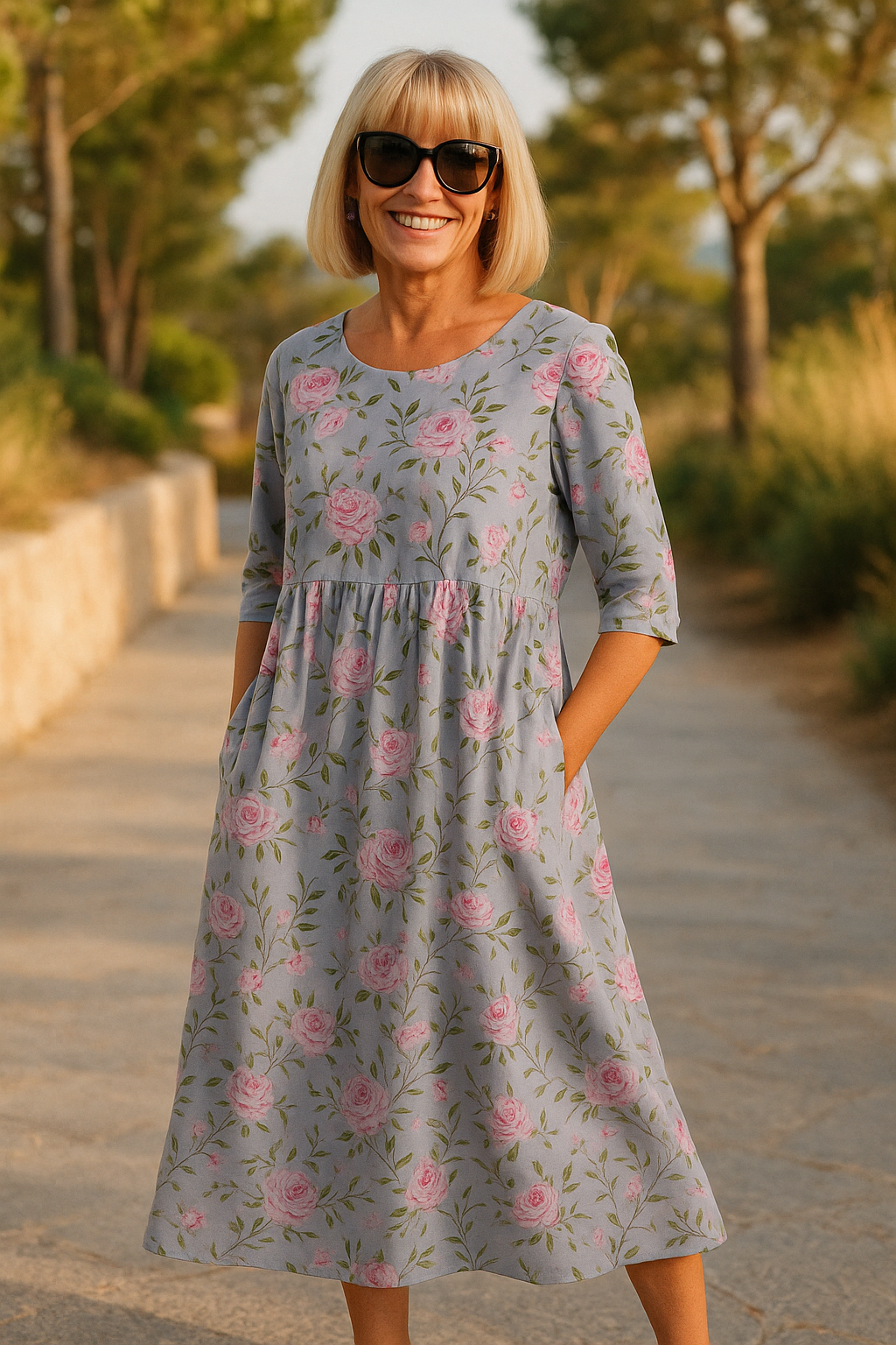 Eliza™ | Vestido Midi Descontraído