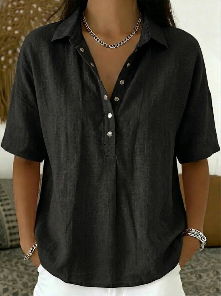 Patricia | Collared Button Blouse