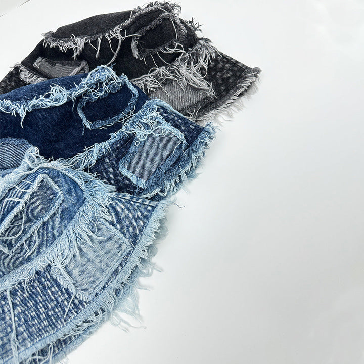 Frayed-Edge Denim Bucket Hat