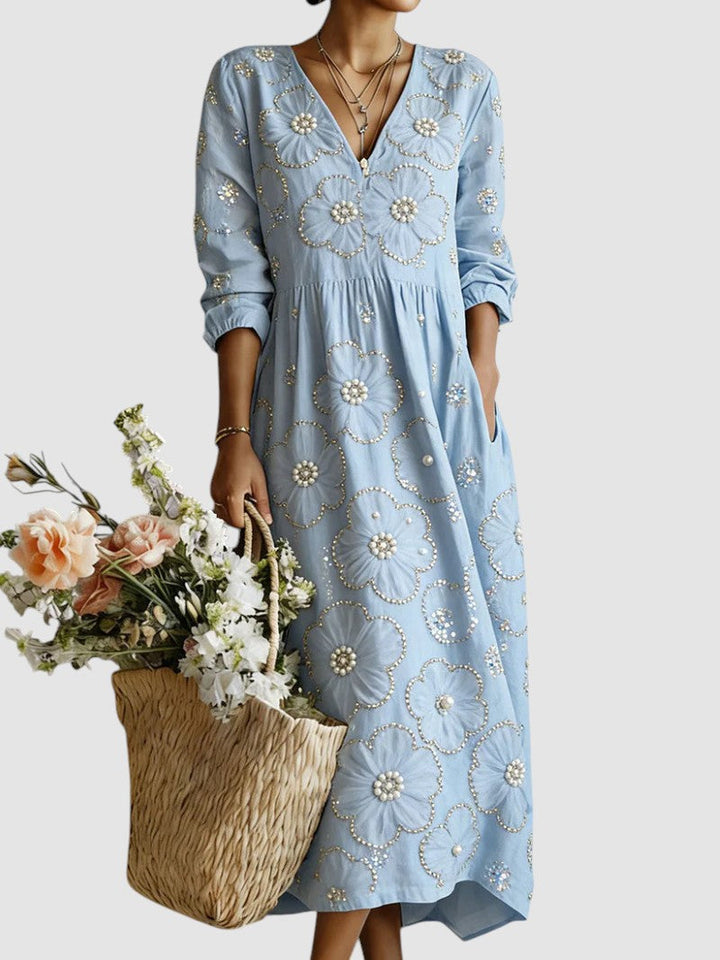 Lina™ | Floral Midi Dress