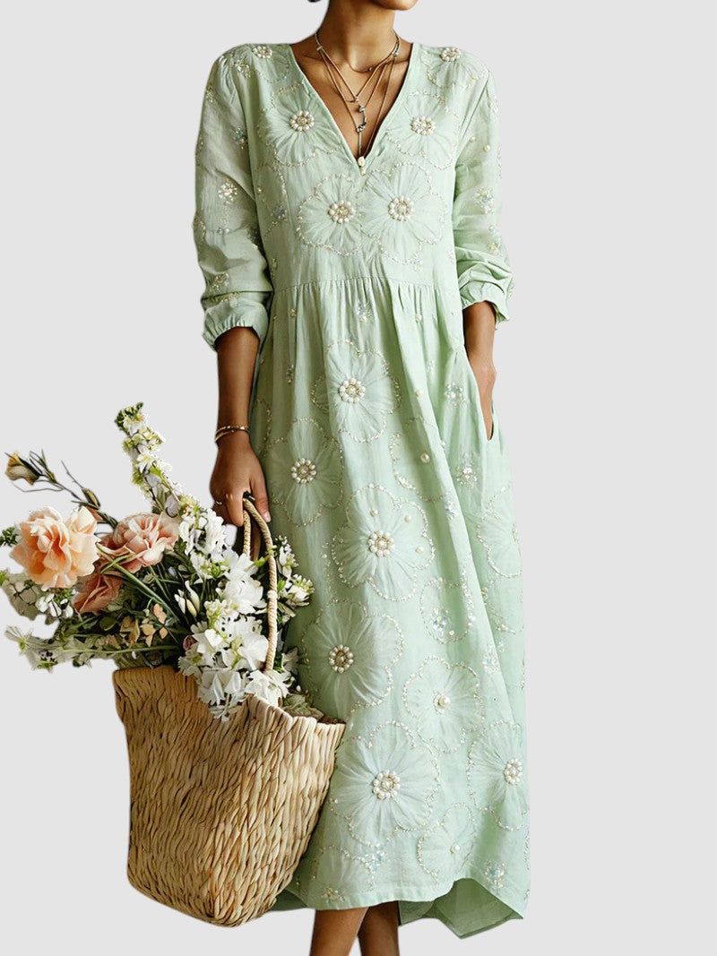 Lina™ | Floral Midi Dress