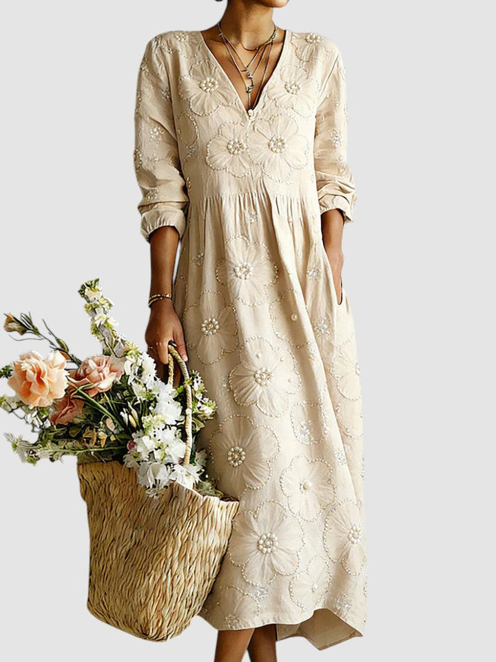 Lina™ | Floral Midi Dress