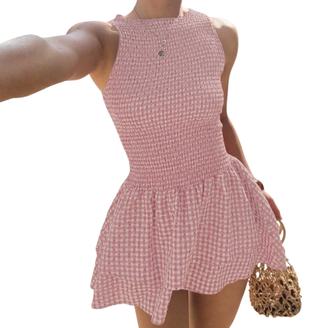 Lacinda™ | Plaid Off-Shoulder Dress
