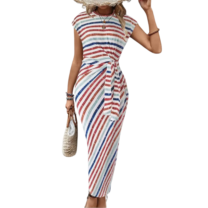 Scarlett™ | Striped Tie-Waist Bodycon Dress