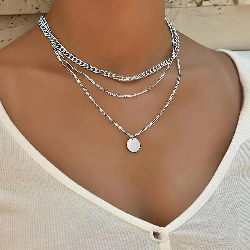 Elegant Gold- and Silver-Plated Necklace