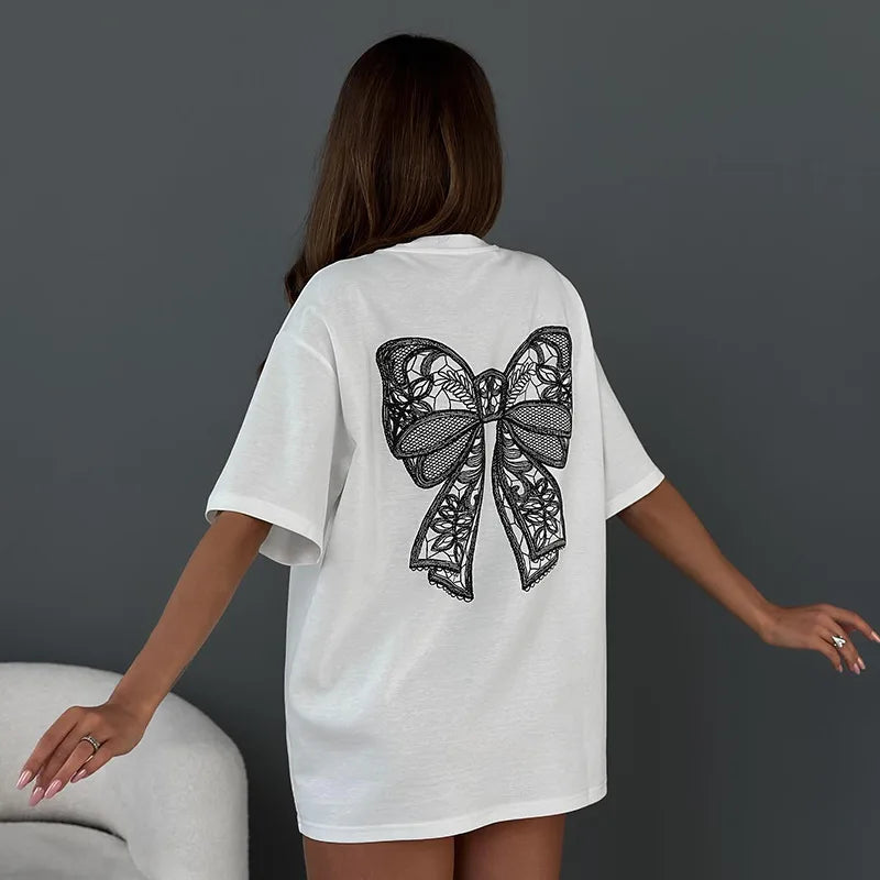 TALIE™ – T-shirt Fofa e Confortável com Laço