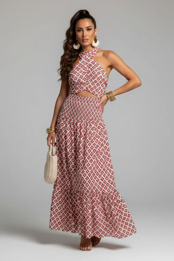 Mickay - Elegant ruched off-the-shoulder Midi  Dress