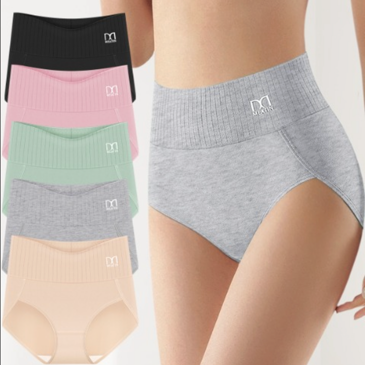 Shaplex™ - Lot de 6 culottes taille haute respirantes et confortables avec soutien du ventre