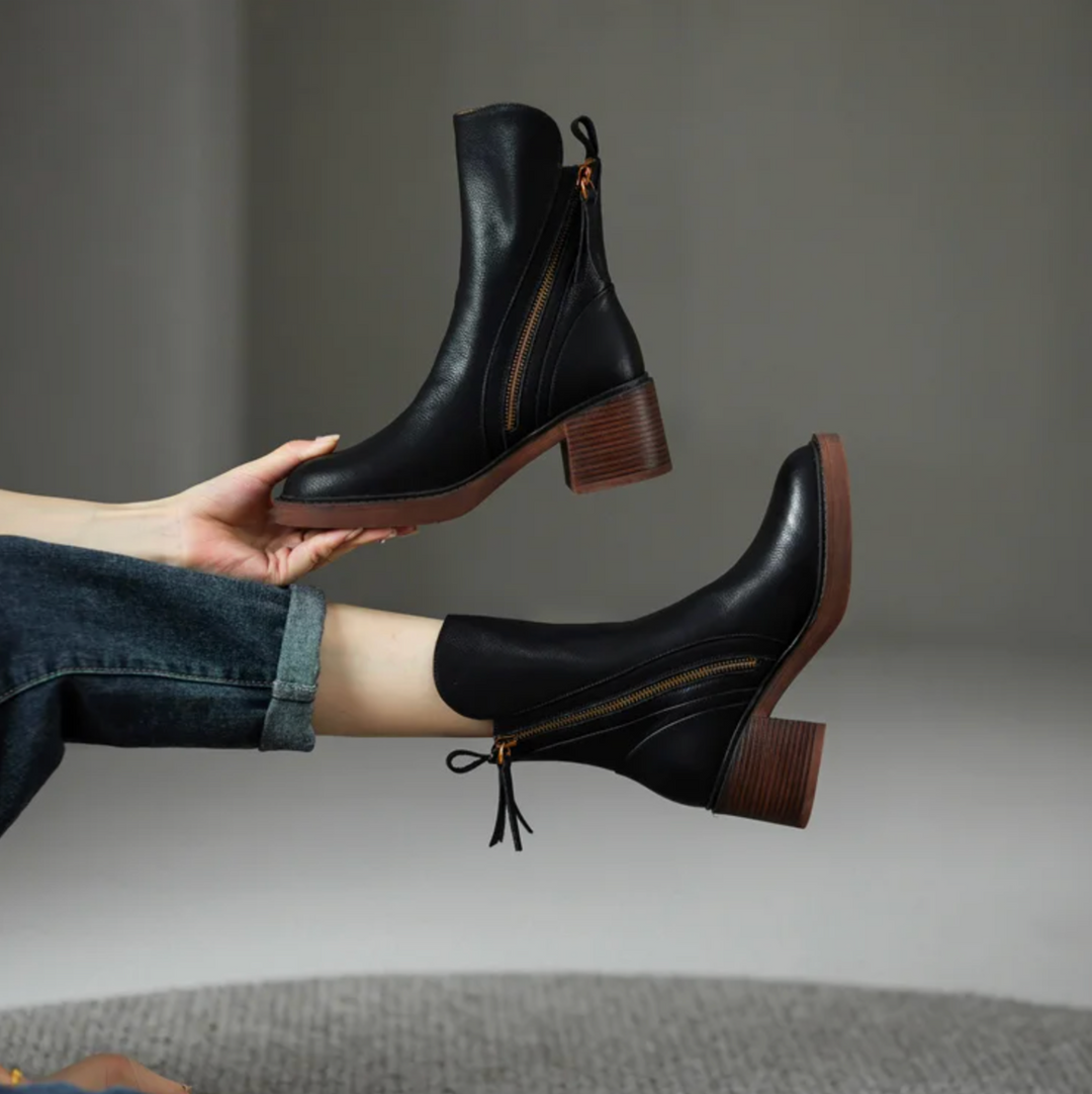 Megan™ | Botins de Couro
