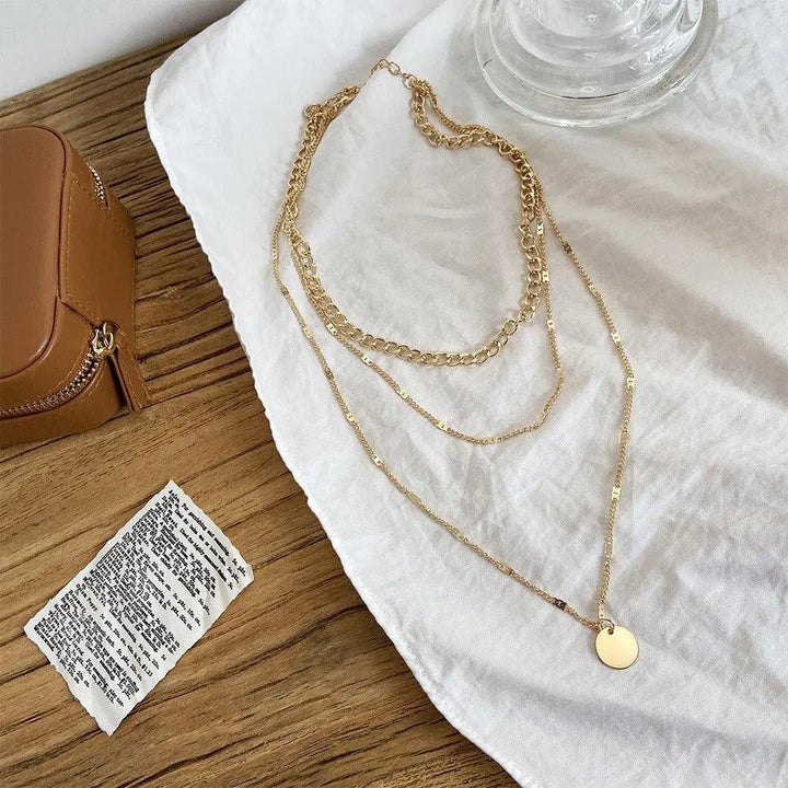 Elegant Gold- and Silver-Plated Necklace