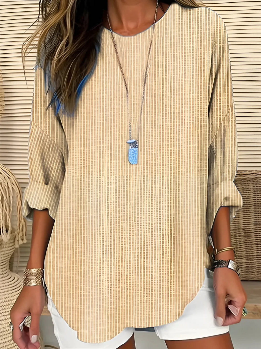 Rhea™ | Blusa às Riscas