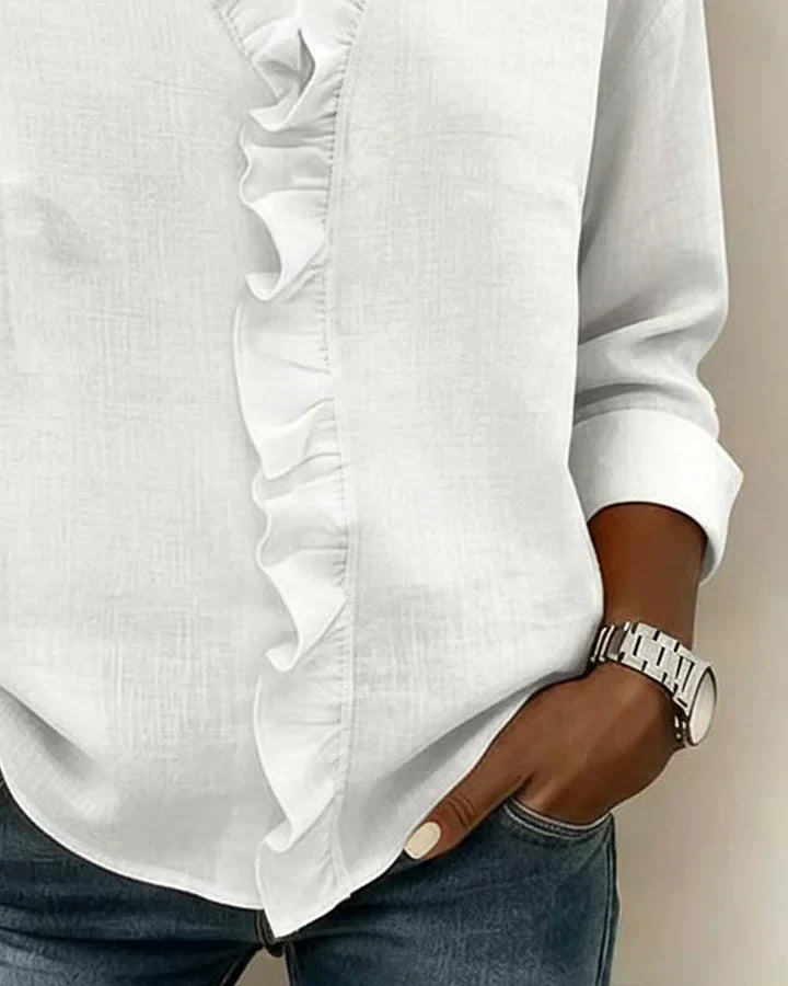 Emily™ | Ruffled V-Neck Blouse