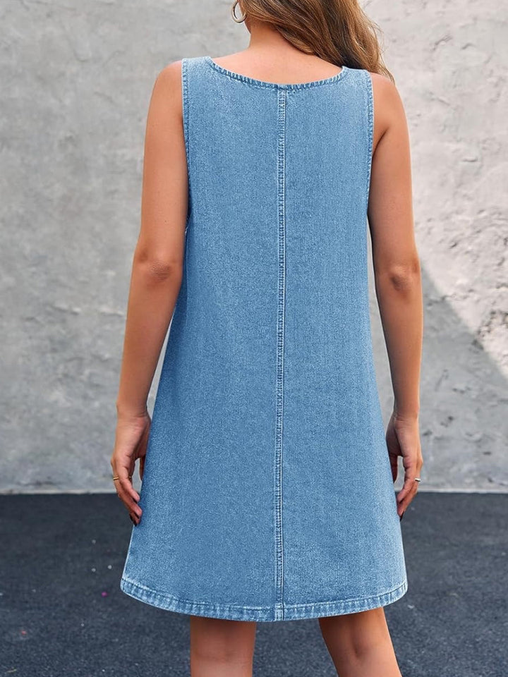 Lisa | Vestido Macacão Casual de Ganga