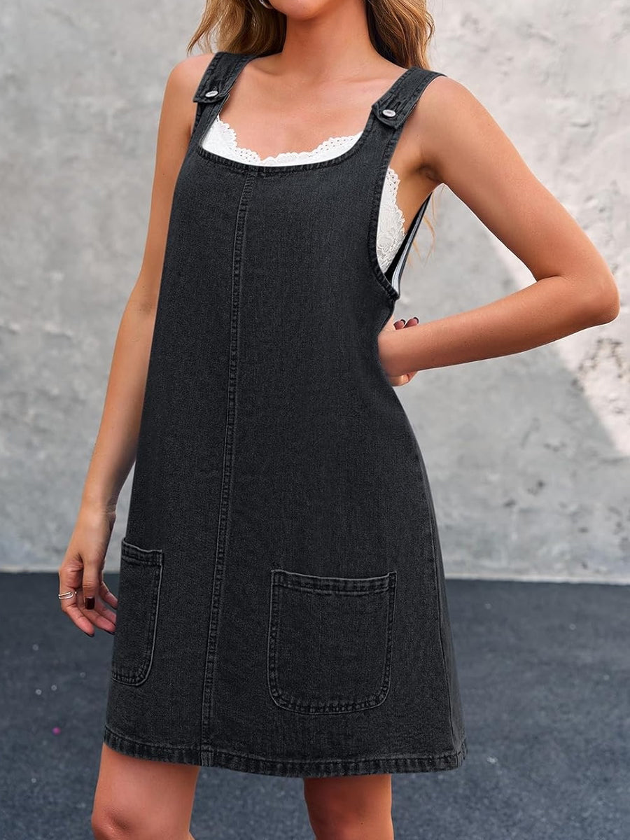 Lisa | Vestido Macacão Casual de Ganga